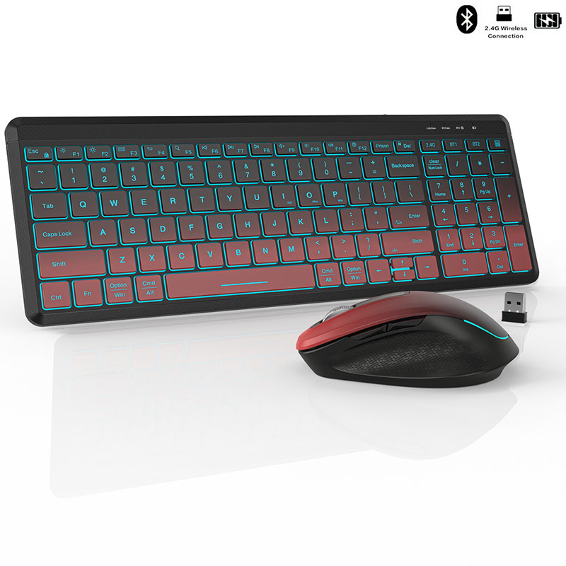 Gaming Keyboard Bundle - Keyboard dan Mouse nirkabel lampu latar