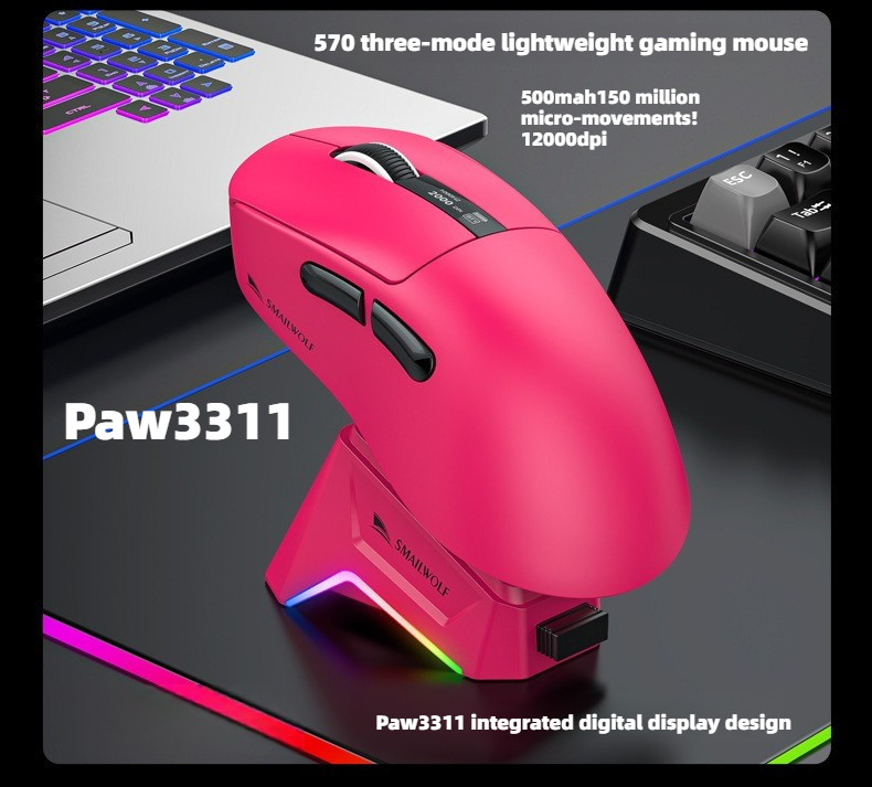 Gaming Keyboard 1 Hand - Mouse Gaming Bluetooth Nirkabel RS7, PAW311