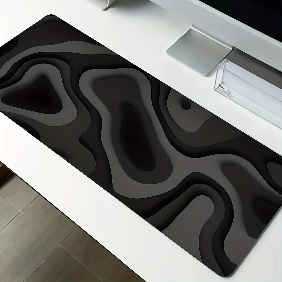 Gaming Keyboard Brand - Alas Mouse Besar Desain Swirl Hitam