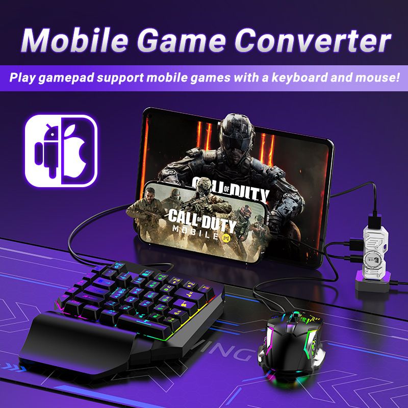 Gaming Keyboard Half - Kit Konverter Game Mobile Mobilador Gamer