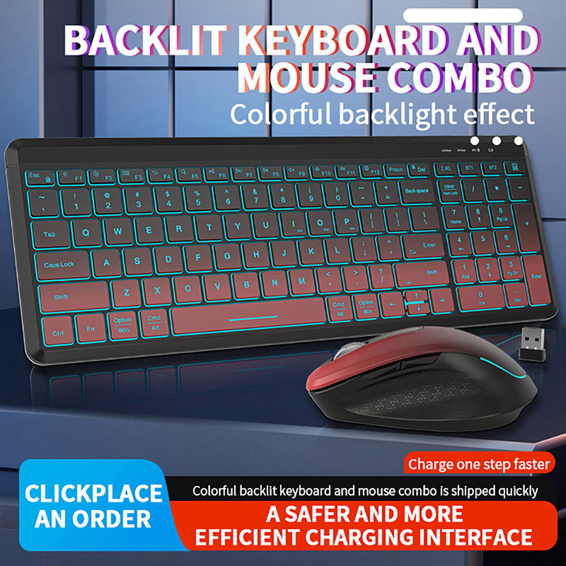 Keyboard dan Mouse nirkabel la - Gaming Keyboard Bundle ulasan dan harga