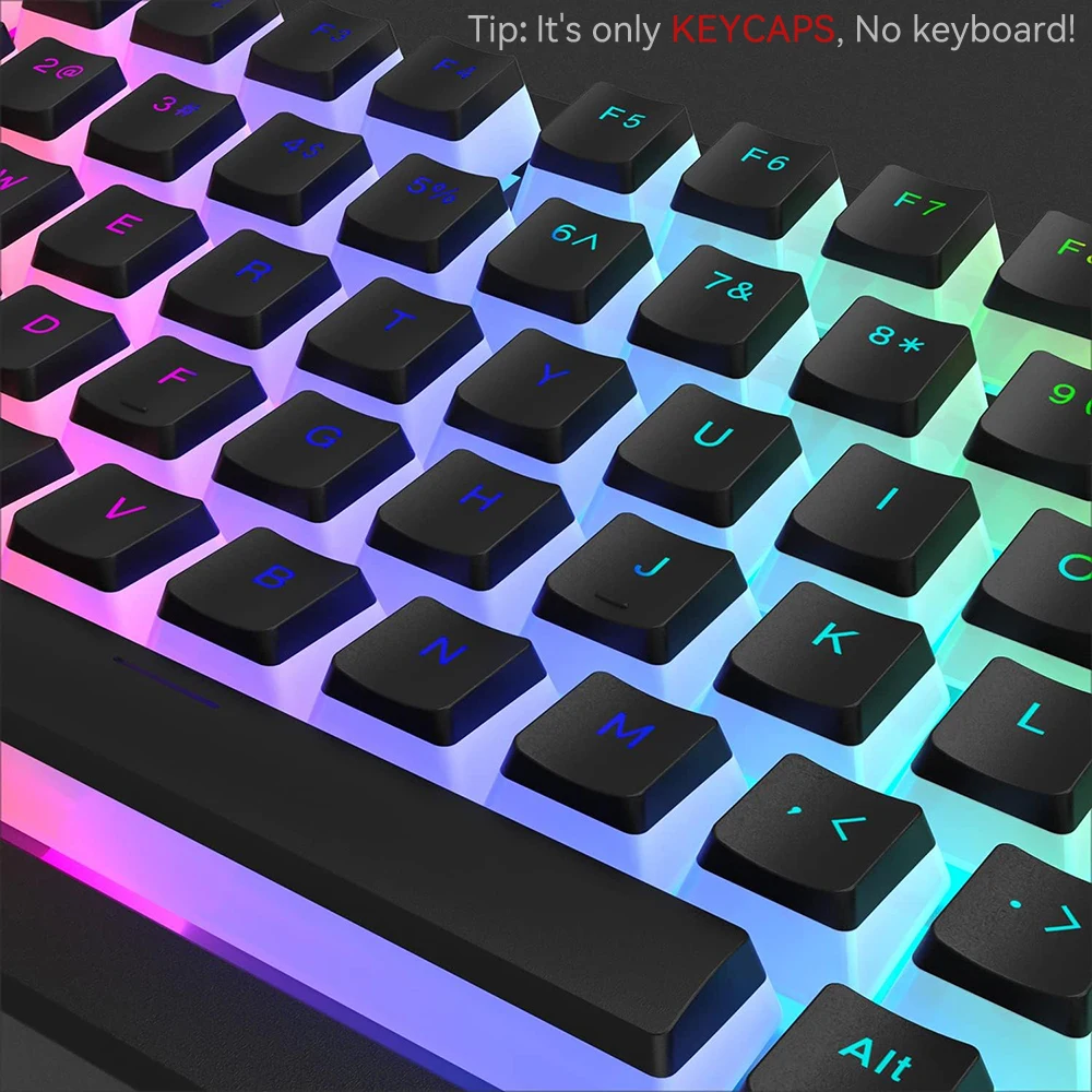 Keycap PBT Puding Baru 129 Tom - Gaming Keyboard Blue Switches ulasan dan harga