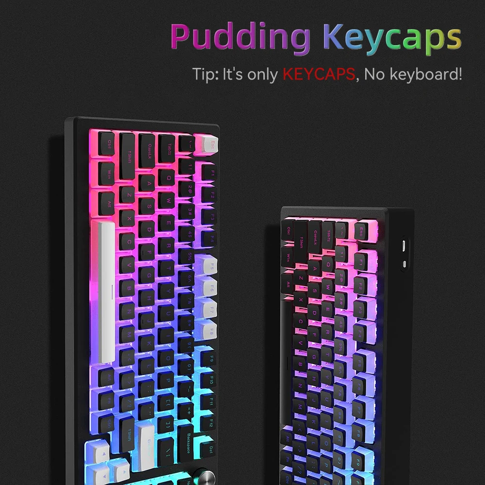 Keycap PBT Puding Baru 129 Tom - Gaming Keyboard Blue Switches ulasan dan harga