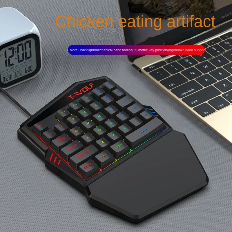 T-WOLF TF900 satu tangan Keybo - Gaming Keyboard Half ulasan dan harga