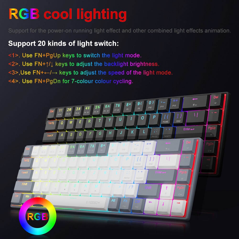 E-YOOSO A68 RGB Keyboard Gamin - Gaming Keyboard Bundle ulasan dan harga
