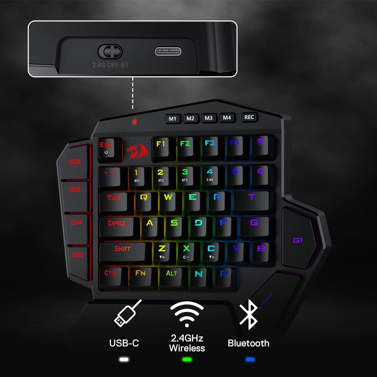 Redragon K585 PRO Keyboard mek - Gaming Keyboard 1 Hand ulasan dan harga