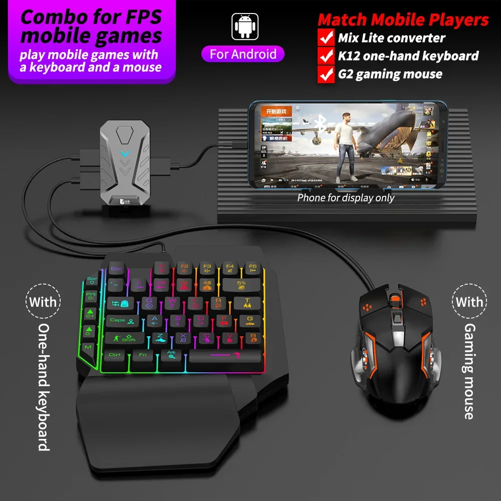 Gamepad Mixlite untuk Ponsel A - Gaming Keyboard And Mouse Mobile ulasan dan harga