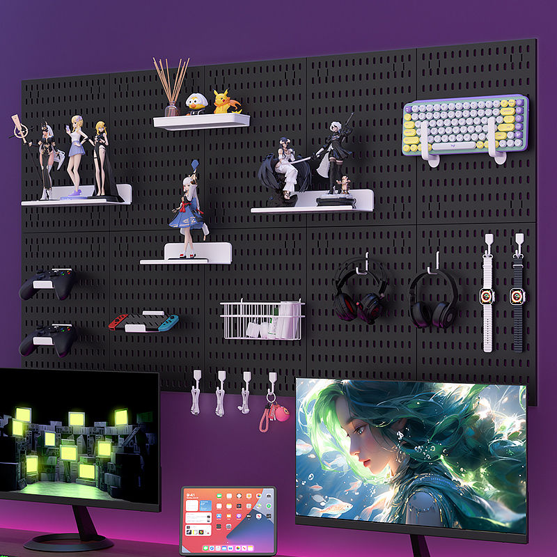 Rak Pegboard Perekat untuk Gam - Gaming Keyboard Mouse ulasan dan harga