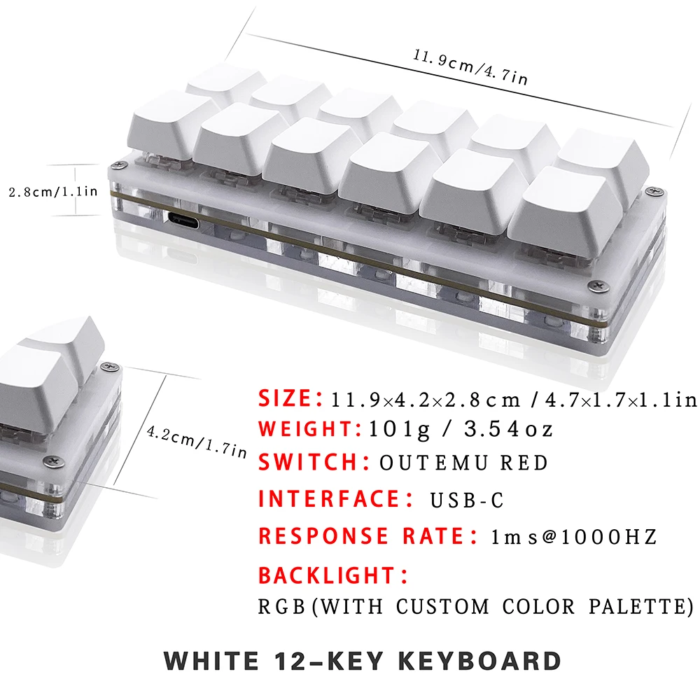 12 Tombol Mini Game Mekanis Ga - Gaming Keyboard 1 Hand ulasan dan harga