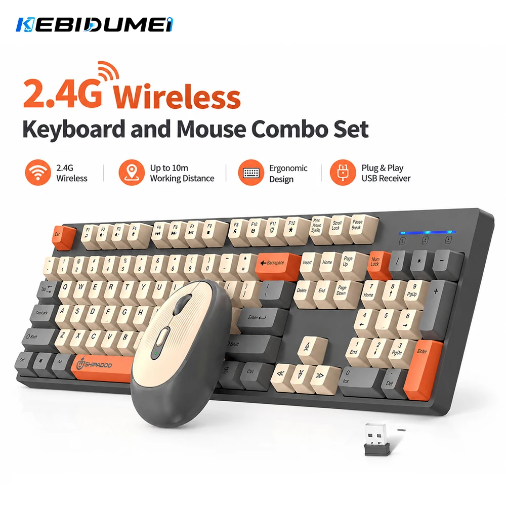 KEBIDUMEI Set Keyboard dan Mou - Gaming Keyboard Bundle ulasan dan harga