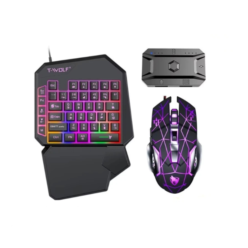 T-Wolf Tf950 5 in 1 Keyboard G - Gaming Keyboard 1 Hand ulasan dan harga