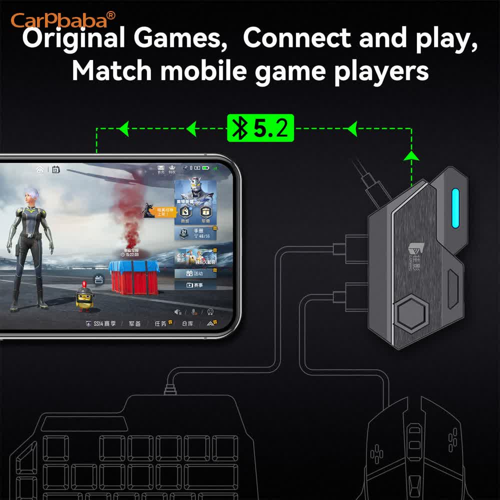 Konverter Mouse & Keyboard Mix - Gaming Keyboard And Mouse Mobile ulasan dan harga