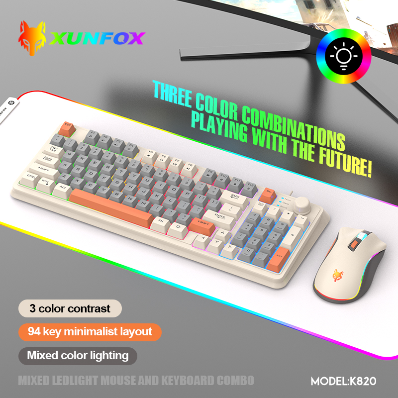 K820 Set Keyboard Game berkabe - Gaming Keyboard Bundle ulasan dan harga