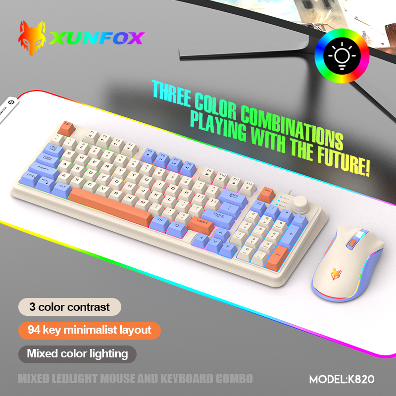 K820 Set Keyboard Game berkabe - Gaming Keyboard Bundle ulasan dan harga
