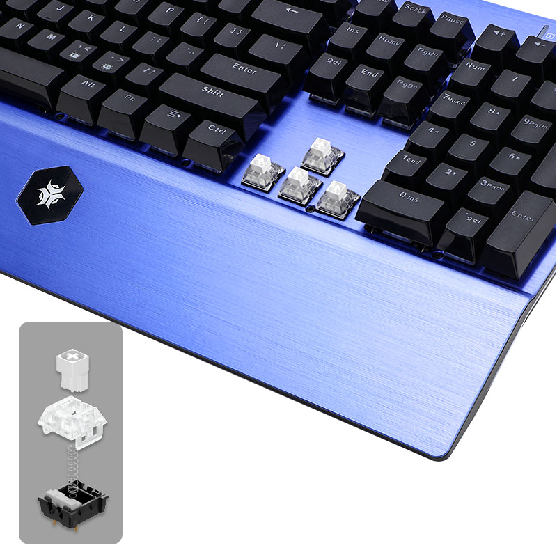 HEXGEARS GK739 Keyboard Gaming - Gaming Keyboard Blue Switches ulasan dan harga