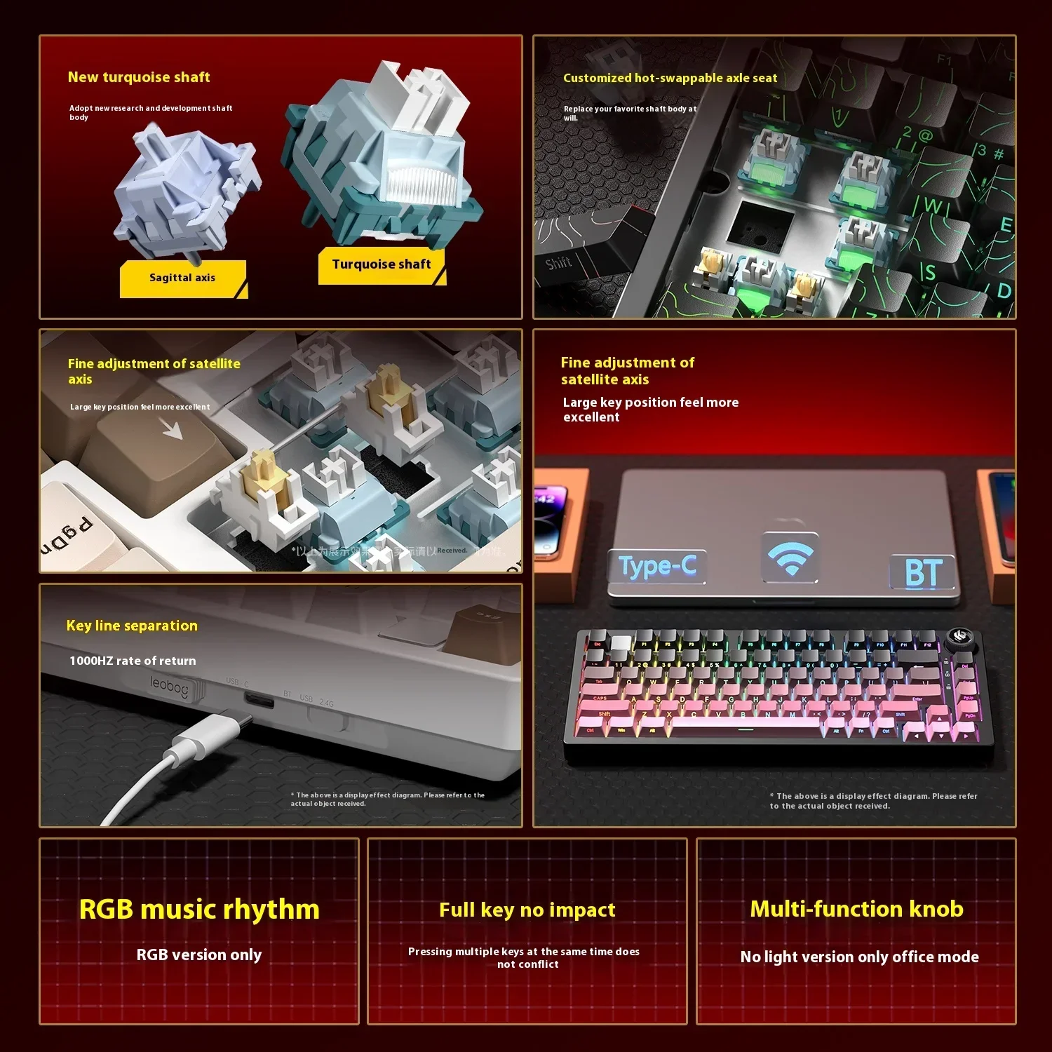 Leobog Hi75C Hi75 Hi75C Pro Ki - Gaming Keyboard Bundle ulasan dan harga